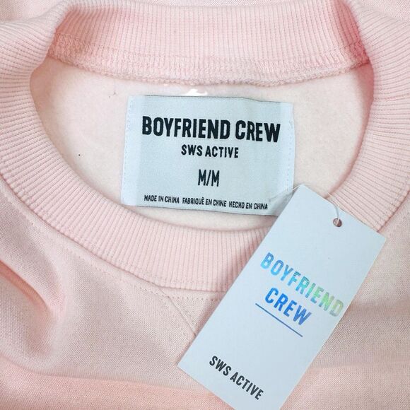 SWS Active Boyfriend Crew Neck Sweatshirt - Size Medium - Pink - Picture 3 of 3